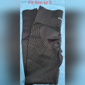 Women's FITSLIM Black Resistance Band Seamless High-Waist Leggings